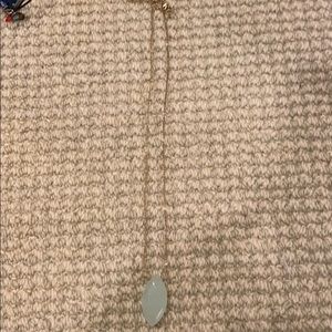 Aqua stone gold necklace